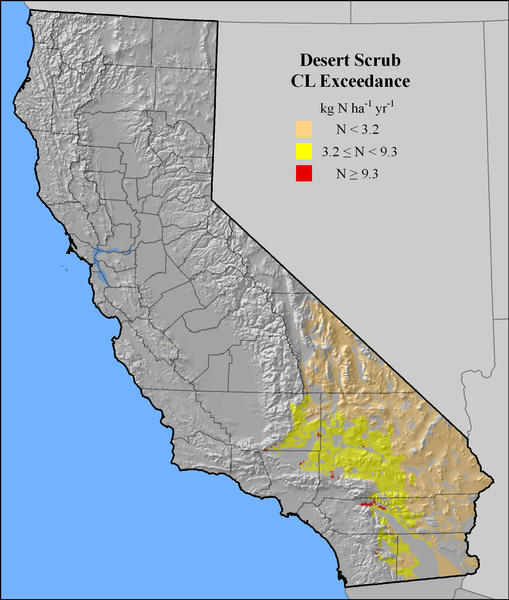 California Desert Scrub CL Exceedance