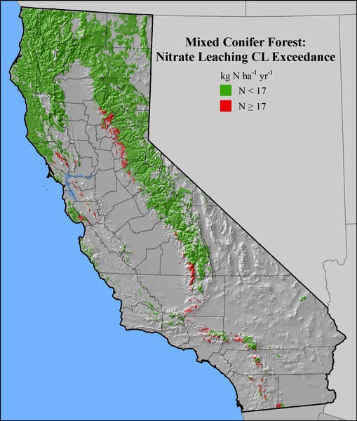 California MCF NO3 CL Exceedance