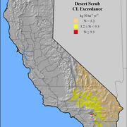 California Desert Scrub CL Exceedance