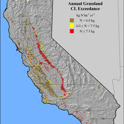 California Grassland CL Exceedance map